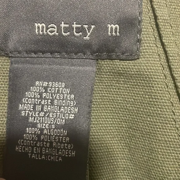 Matty M Army Green Utility anorak style Jacket with optional folded sleeves - Picture 5 of 13